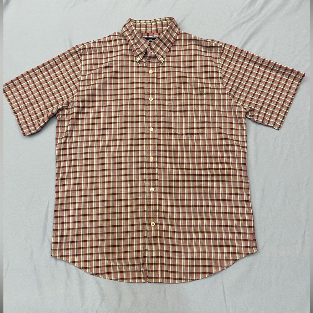 Dockers Men’s Plaid Short Sleeve Button-Down Shirt
